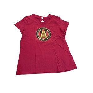 Atlanta United FC Womens V-Neck T-Shirt Red MLS Soccer Tee Size 2XL NWT